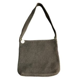 The Sak Black Crochet Shoulder Bag